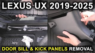 Lexus UX (2019-2025): Front Door Sill Panel And Kick Panel Removal.