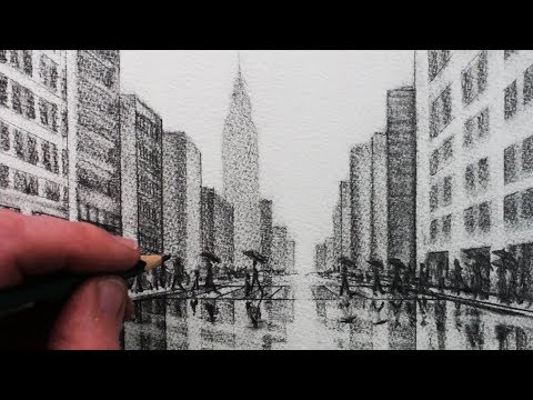 How to Draw a City: Tonal Pencil Drawing
