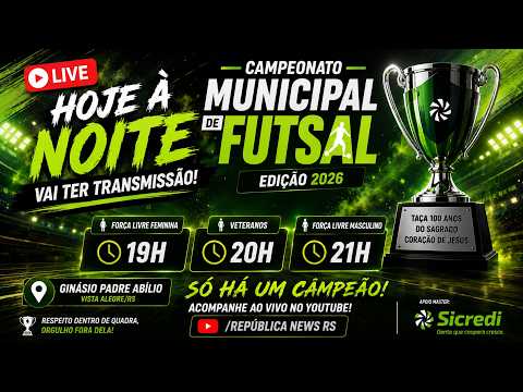 🔴 AO VIVO | GRANDE FINAL DO CAMPEONATO MUNICIPAL DE FUTSAL 2026 | VISTA ALEGRE/RS