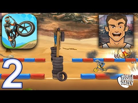 MAD SKILLS BMX 2 Gameplay Walkthrough Part 2 - JUNKYARD Tracks (iOS Android)