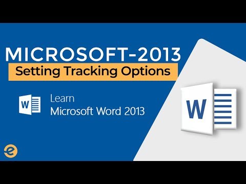 &#x202a;Microsoft Word 2013 |  Learn Setting Tracking Options Fast ! | Eduonix&#x202c;&rlm;