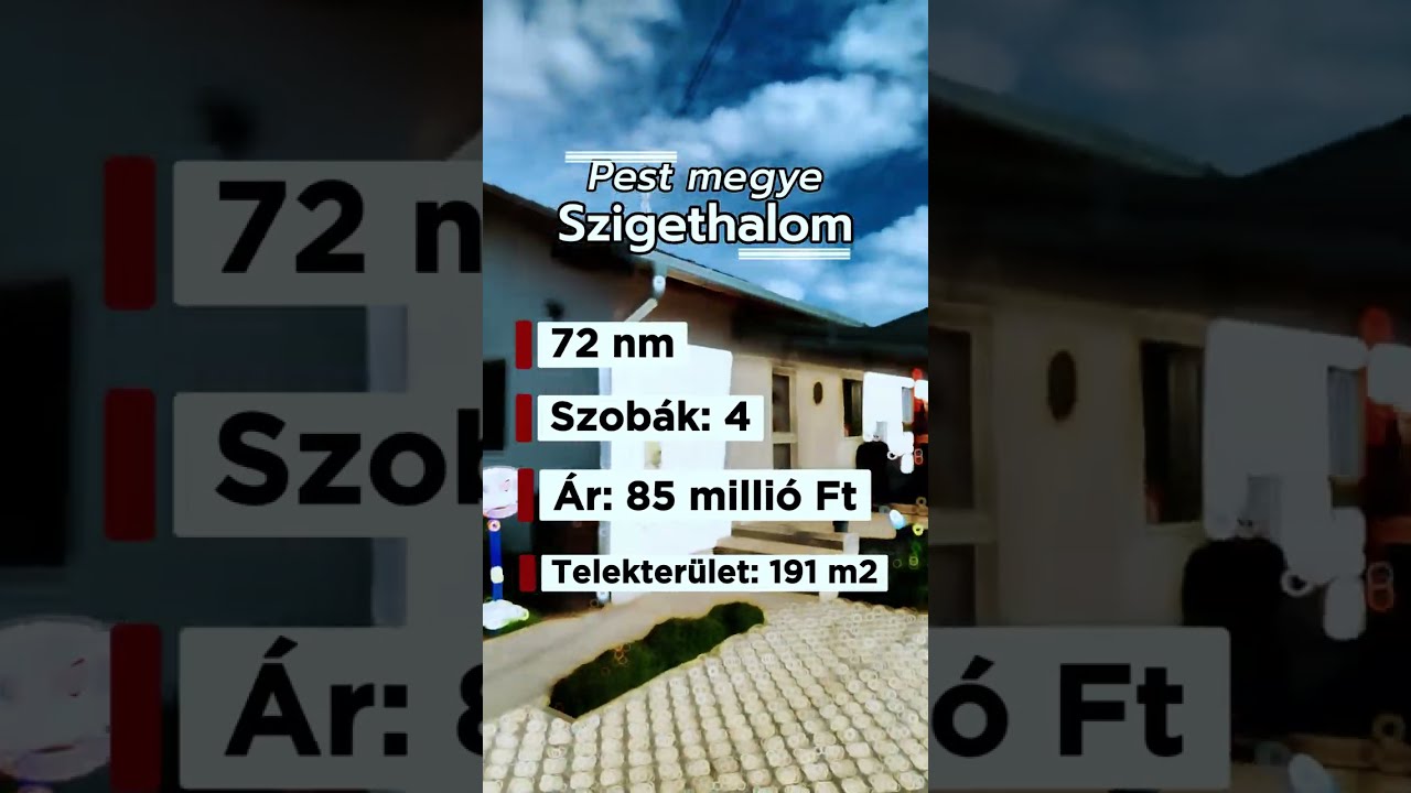 Eladó újszerű ikerház, Szigethalom 4 szoba 72 m² 84 M Ft