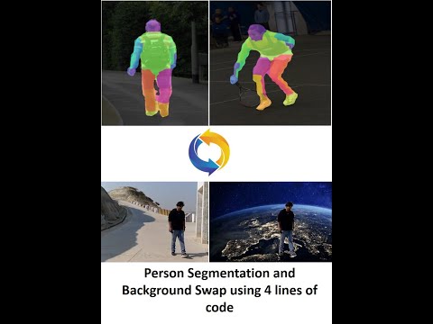 Demo for person segmentation and background swapping