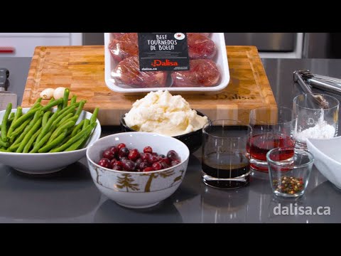 Beef Tournedos with Cranberry and Peppercorn Sauce