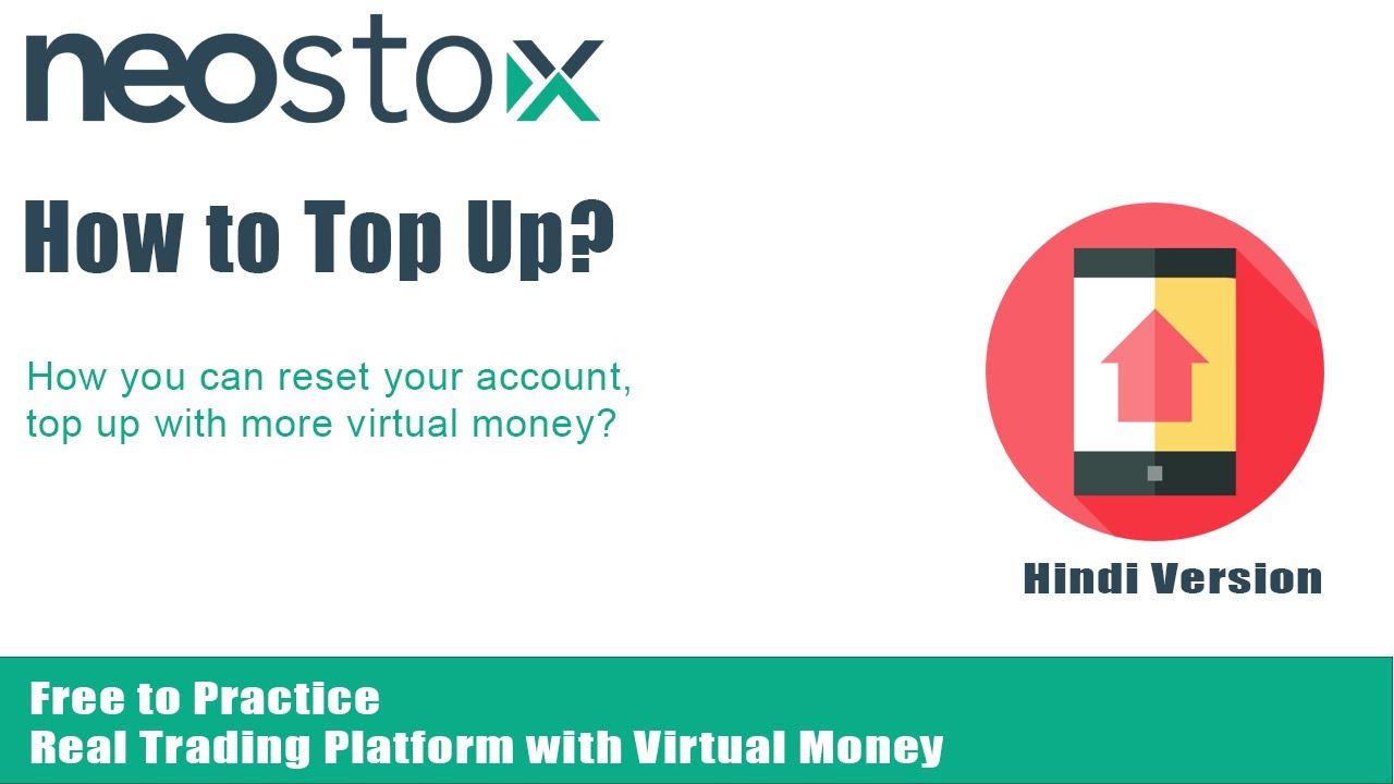 how to topup (in Hindi) in Neostox virtual trading platform