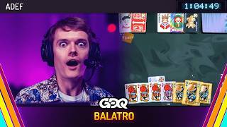 Balatro by adef in 1:04:49 - Summer Games Done Quick 2026
