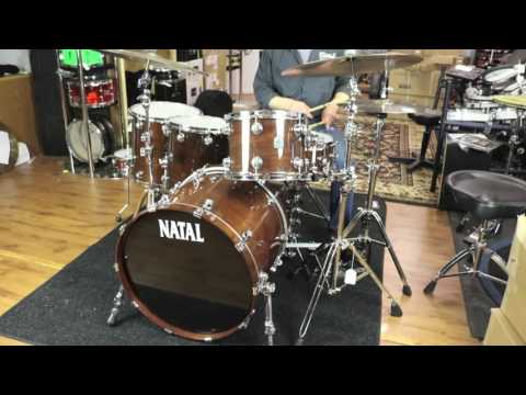 Natal 5 Piece Originals Series Walnut Shell Pack with Chrome Hardware in Natural Walnut Finish