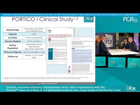 Portico I sub-study shows optimised TAVI outcomes - EuroPCR 2019