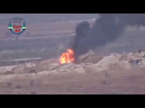 استهداف  قوات النظام بصاروخ تاو من قبل الفرقة 46 في ريف حماة الشمالي في محافظة حماة