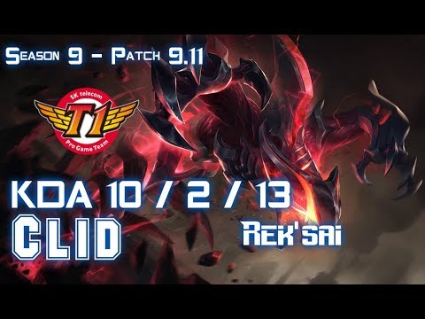 SKT T1 Clid REK'SAI vs SEJUANI Jungle - Patch 9.11 KR Ranked