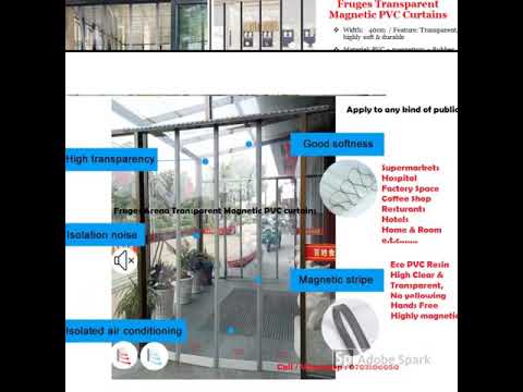 Transparent magnetic pvc curtains