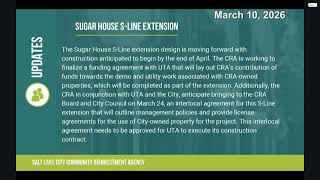 Salt Lake City Community Reinvestment Agency (CRA) Meeting - 03/10/2026