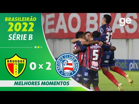 Gols e lances de Brusque x Bahia