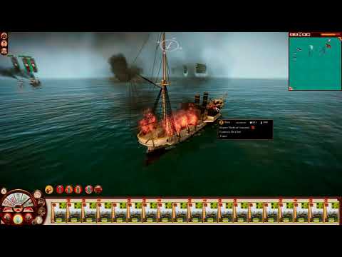 Shogun 2 Total War: Armada of 80 torpedo gunboats against a squadron of ironclads.