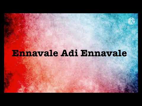 Ennavale Adi Ennavale song lyrics |song by P.Unnikrishnan
