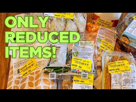 Limited budget food challenge only reduced, yellow sticker items.