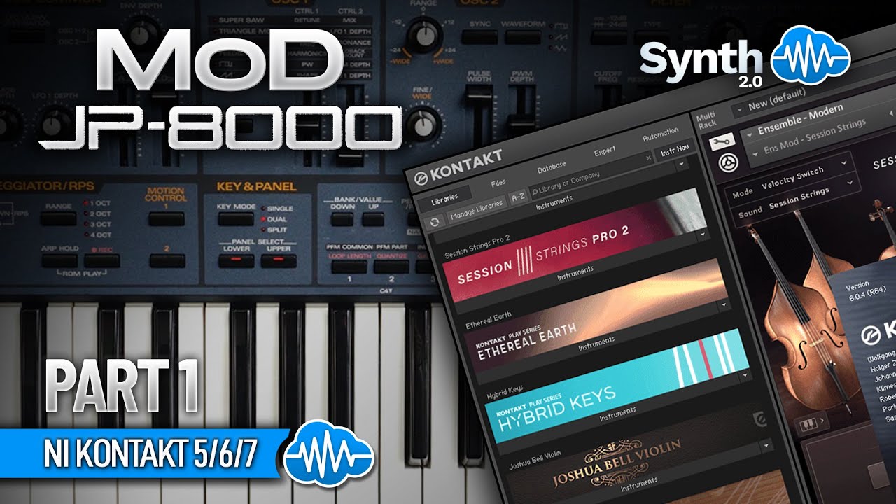 SCL211 - MoD JP-8000 - Native Instruments Kontakt ( 55 presets ) Video Preview