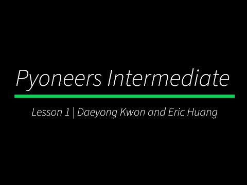 Python Intermediate Lesson 1