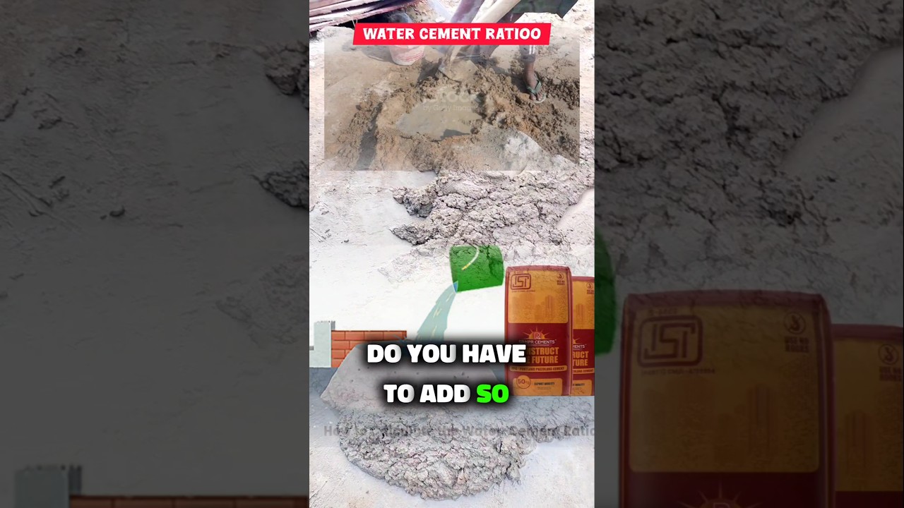 Water 💦Cement Ratio ✅🧱 what should it be ❓#civilwork #jjm #construction #civilengineering