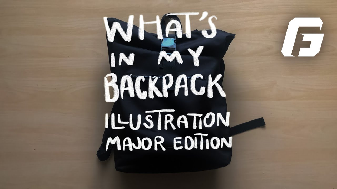 Watch video: What's in my backpack? Illustrator Major Edition