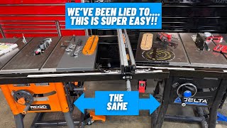 DELTA 36-725T2 and RIDGID R4560 || Blade Alignment