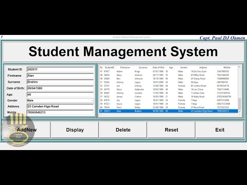 Create A Student Database Management System Using Sqlite With A Treeview In Python Full Tutorial