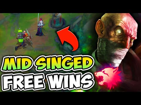 HOW TO ABUSE SINGED MID FOR FREE LP! (THIS IS UNFAIR) - League of Legends