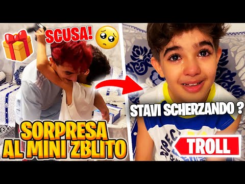 SORPRESA AL MINI ZBLITO ! 🎁 TROLL FINITO MALE 😭 100% PIANGE