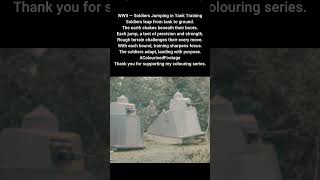 WWII Soldiers Jumping Tank Training Rough Terrain #ColourisedHistory