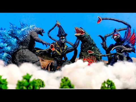 Legendary Godzilla vs Biollante vs knife head vs gigan PART 1,2,3 all together an epic battle movie