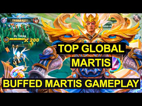 Buffed Martis Gameplay - New Buffed Martis New Meta Jungle - Global Martis Best Build 2022 - MLBB