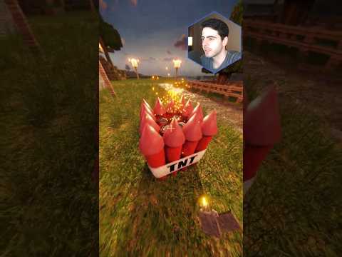 Crafting Firework TNT in Ultra Realistic Minecraft RTX #minecraft