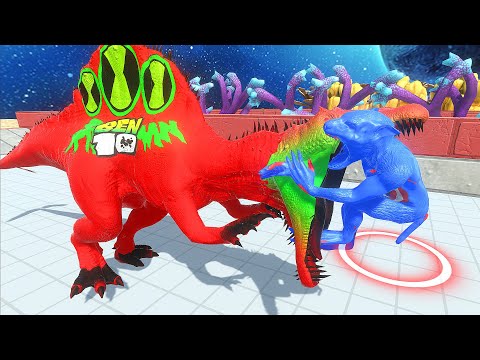 BEN10 SPINOSAURUS DEATH RUN - Animal Revolt Battle Simulator
