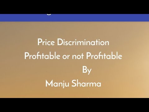 #Price Discrimination always profitable?