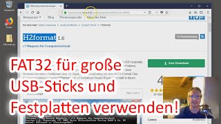 Große USB Sticks und Festplatten mit FAT32 formatieren