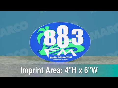 Removable Oval Bumper Sticker - 4 x 6