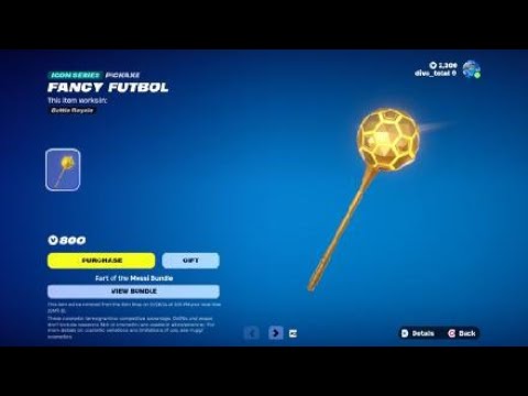 Fancy Futbol (Pickaxe) - 800 V-BUCKS Fortnite Chapter 6 Season 1