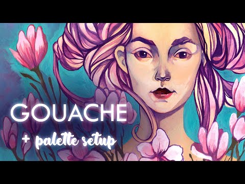 Setting Up my new GOUACHE palette ★ Making my own color mixes (Winsor&Newton + Ferrario)