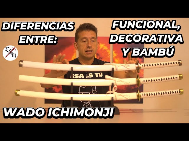 Vídeo relacionado con AMONT - Réplica de Katana Japonesa en Bambú - Modelo Shusui Wado en Madera - Serie One Piece - 104 Cm