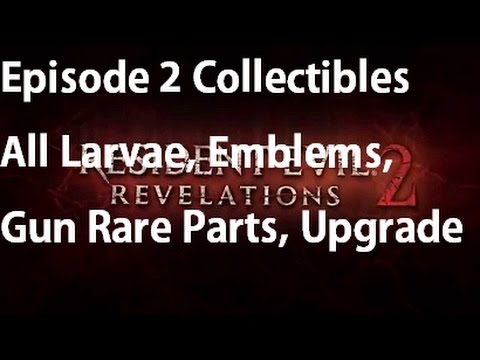 Resident Evil Revelations 2 - Episode 2 - All Collectibles Larvae, Parts Boxes, Emblems, Documents