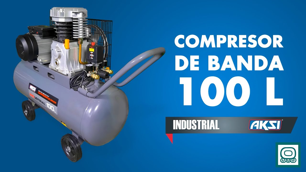 Compresor💨 AKSI ® Industrial 100 Litros 3HP⚡ de Banda