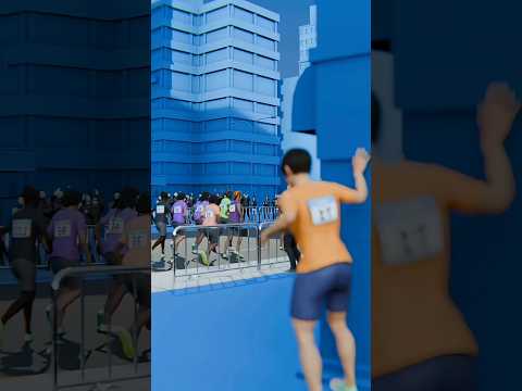 Se coló en la carrera… y casi gana 😳🏃‍♀️#shorts