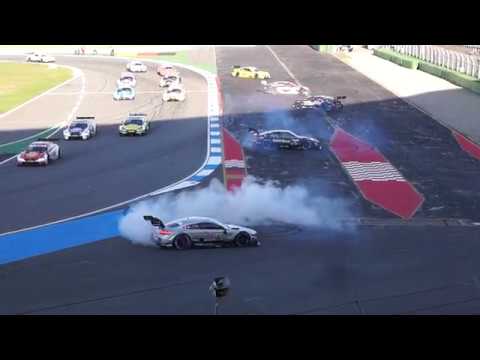 DTM 2017 Hockenheimring II Race 2 Final, fireworks, and rubber burning