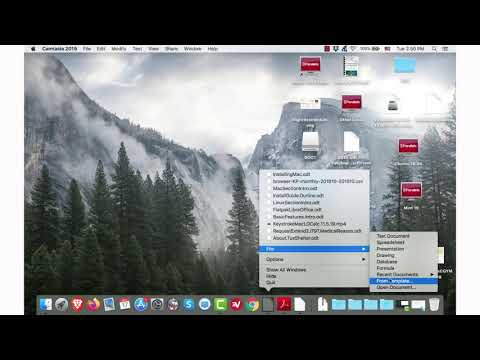 LibreOffice: Right-click menu of LibreOffice in Mac OSX dock