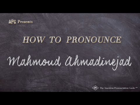 How to Pronounce Mahmoud Ahmadinejad (Real Life Examples!)