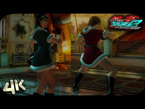 Jun and Asuka ( Santa Costume) Ultra Hard Ghost Battle 4k 60 FPS