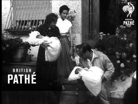 Ingrid Bergman & New Born Twins (1948)