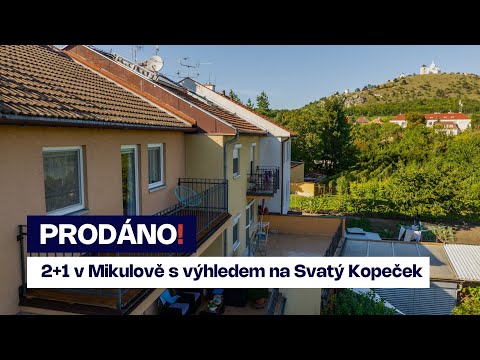 ❗️PRODÁNO ❗️ 2+1 v Mikulově s 10 m² terasou a krásným výhledem na Svatý Kopeček ⛪️