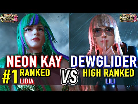 T8 🔥 NEON KAY FUJIWARA (#1 Ranked Lidia) vs DEWGLIDER (Lili) 🔥 Tekken 8 High Level Gameplay