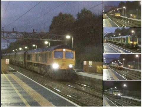 Half an Hour at (143) - Hartford Station Northwich inc 87002 on Caledonian Sleeper ECS - WCML